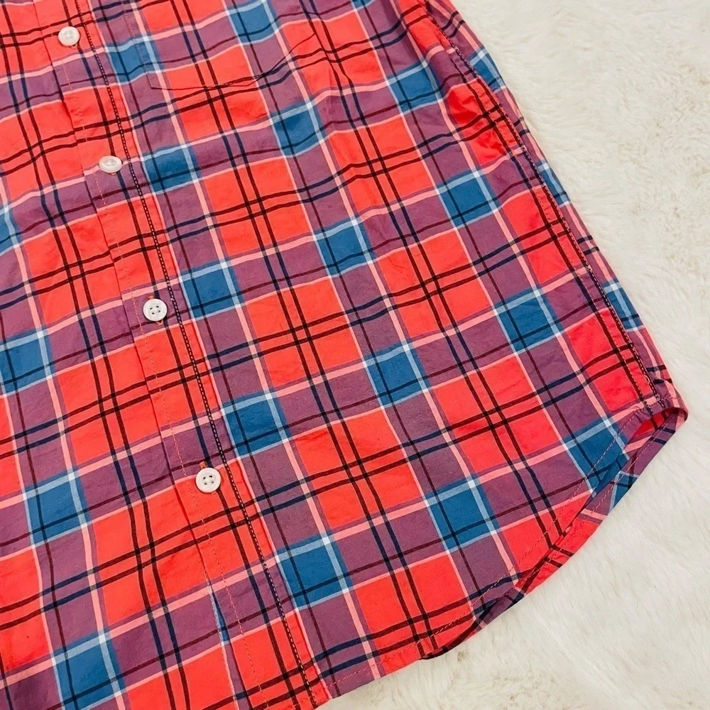 Old Navy Boy’s Multicolor Plaid Short Sleeve Button Down Shirt Size M/8